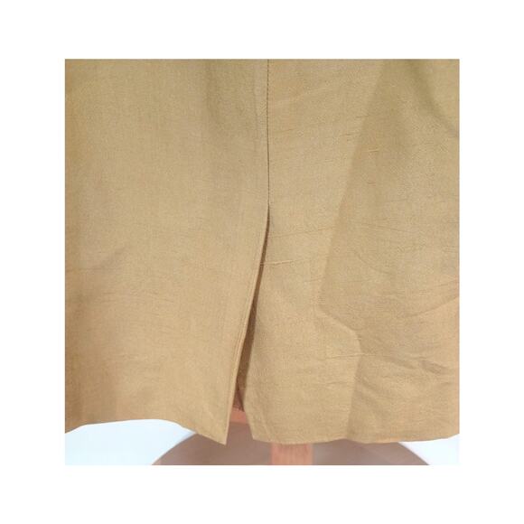 VTG LINDA HARTMAN SILK Gold Tank Sleeve A-Line Hem Dress Size 10 - Picture 8 of 9